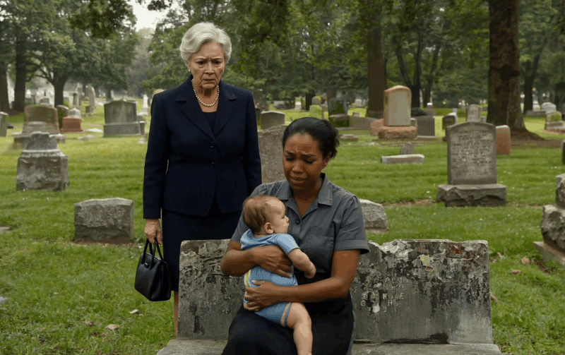 At Son’s Grave, Billionaire Met Waitress with Baby—Truth Revealed